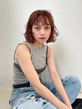 ホロ(hollo) プードルパーマショートウルフパーママッシュパーマ