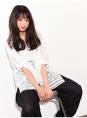 波巻きレイヤーパーマショコラブラウン透明感ロングtk7上尾