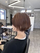 スキル 水戸(SKILL)&nbsp;大人ショートボブ/アンニュイボブ/斜めバング/オレンジブラウン