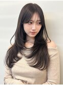 ハッシュカットザクザクレイヤー韓国フェイスレイヤー