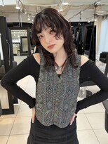 アクアオモテサンドウ(ACQUA omotesando)&nbsp;△癖毛風ウルフパーマレイヤーパーマレッドブラウン