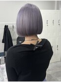 福井　大和田　ハイトーンボブ　ラベンダーアッシュ　パープル