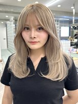 サンクプロジェクト(cinq PROJECT) 韓国ヘア顔周りレイヤーミルクティーベージュグレージュカラー