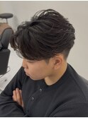 フェザーショート/フェザーパーマ/ショートセンターパート