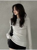50代ハンサムショートショートバレイヤージュクラゲヘアパーマ