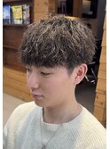 短めマッシュツイスパ