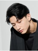 原宿ニュアンスパーマ毛流れセンターパートビジネスヘア刈り上げ