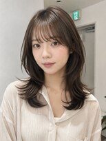 フォト イケブクロ(foto IKEBUKURO)&nbsp;結べる小顔ミディアムレイヤー/大人ミディアム/透明感グレージュ