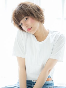 ノラ ヘアーサロン(NORA HAIR SALON) NORA【ERI】小顔前髪外国人くせ毛風アンニュイアッシュショート