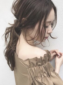 フロート 小阪店(float) ミルクティーベージュ＿結婚式,前下がり,斜めバング