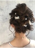 くるりんぱ　まとめ髪　お団子　ヘアアレンジ