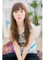 ヘアアンドビューティー ミック(Hair & Beauty miq)&nbsp;目力UP！シースルーバングの暖色系カラー外国人風ストカールc1