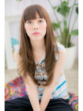 ヘアアンドビューティー ミック(Hair & Beauty miq) 目力UP！シースルーバングの暖色系カラー外国人風ストカールc1