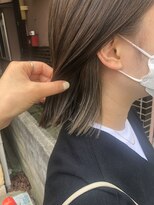 リブ(Lib)&nbsp;【Lib】ナチュラルお洒落のインナーカラー×切りっぱなしボブ