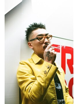 メリケンバーバーショップ トーキョー(MERICAN BARBERSHOP TYO) MEN'SHAIRツーブロック束感ショート波巻きハイライト13