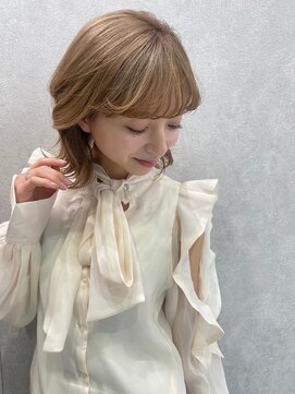 エジョン 三鷹店(Aejon) #バレイヤージュ#グレージュカラー#ボブウルフ#ココアベージュ