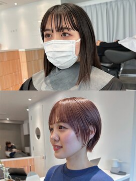 タストウキョウ 表参道(tas TOKYO) tas似合わせカット before&after 【ハイトーンショート】