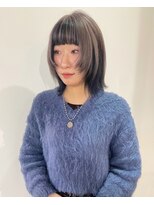 ニコフクオカヘアーメイク(NIKO Fukuoka Hair Make) 《NIKO》落ちる黒で楽しむ冬のブリーチデザインカラー/天神大名