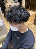 波巻きパーマ