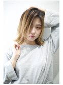 ツートングラデーションミニボブ 髪質改善