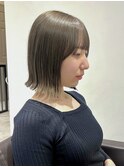 【RENA】オリーブベージュ_大人ボブ