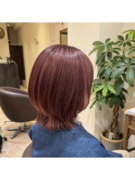 ティアム(Tiam) レイヤーボブ/ワインレッド