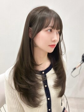 ロングヘア/韓国/レイヤーカット/ダブルカラー/栄s33