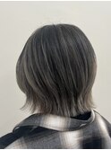 バレイヤージュカラーグレージュカラーシルバーカラー