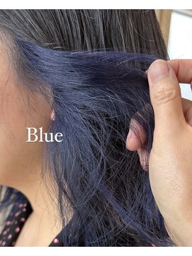 フレイムス ヘアアンドリラックス 東川口店(Frames hair&relax) 【HIRUMA】イヤリングカラー×ブルー