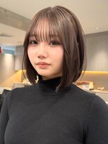 サンクプロジェクト(cinq PROJECT)&nbsp;小顔見せレイヤーボブ×マロンブラウン＊