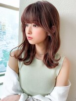 ラルユー(LallYou) 韓国ヘア/大人かわいい/ピンクベージュ/モテ髪/シースルー前髪