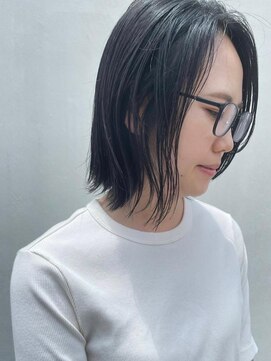 トップヘアー ミカワアンジョウ 安城(TOPHAIR MIKAWA ANJO) 切りっぱなしが夏っぽいボブスタイル/アッシュブラック