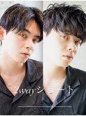 2way 前下がりマッシュ センターパート&マッシュ