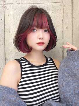 ロンドローズ 名古屋(Lond damaskRose) レイヤー イヤリングカラー くびれ チョコレート 韓国ヘア