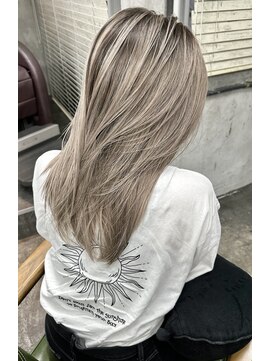 アポロ 横浜駅店(apollo) バレイヤージュ シアーグレージュ ウザバング 癖毛カット