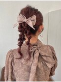 枝分かれツイン お呼ばれアレンジ