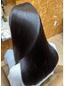 [絹髪][髪質整形]超高濃度水素ケアストレート+カラー+シルクTr+メンテC¥36300