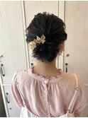結婚式ヘアアレンジ◯シニヨン◯ボブアレンジ