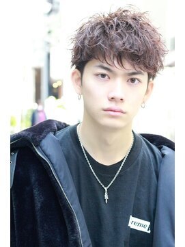 リップス レイ ギンザ(LIPPS Ray GINZA) 無造作スパイラルショートマッシュツーブロック刈り上げ