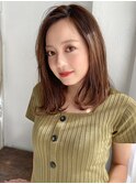 【Lond佐野】前髪なし こなれミディ ベージュカラー