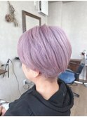 刈り上げベリーショート【骨格補正/ペールピンク/宇都宮美容室】