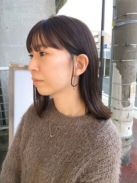 フロア(FLOOR) 切りっぱなしボブ/おくれ毛/つやベージュ