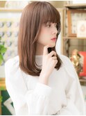 大人かわいい透明感ハイライトエアストレートc6志木20代30代40代