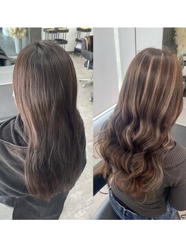 ガルボヘアー 桟橋店(garbo hair) ハイライトプルシールエクステ高知美容院