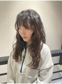 レイヤーカット×パーマ風ヘアセット