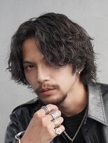 フィフスパーク(fifth PARK) メンズミディアムウルフカットメンズロング緩めスパイラルパーマ