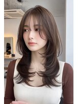 ノイエ 原宿 北参道(NoIE) バタフライカットハッシュカットマレットヘアチェリーレッド