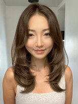 サンクマーケット 渋谷(cinq MARKET) 渋谷顔周りレイヤーカットミルクティーベージュヘーゼルベージュ