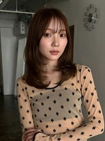 カイラ(KAILA)&nbsp;ミディアムレイヤー透明感ブラウンカラーレイヤースタイル◎杉本