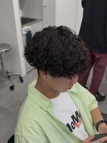 ノイセル 心斎橋(Noisyle)&nbsp;MEN’S/リバースセンターパート/ニュアンスパーマ/心斎橋